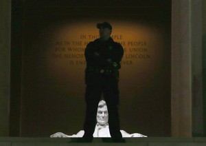 Monument closed for lack of funds. But somehow there's always money for the armed guards to drive you away.