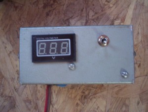 A voltmeter with on/off switch, to minimize draw**.