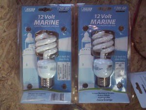 He must have sent away for these, because what store stocks 12-volt CFLs for standard sockets***?