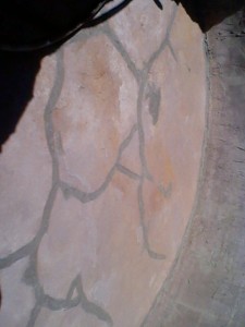 They tried sealing the floor of that old cistern...