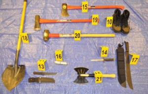 Ed. Note: The fact that we possess and regularly use many of these same items should not be taken as a sign of serial killerhood on the part of any member of TUAK staff or management. Thank you.